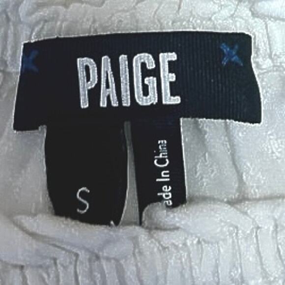 Paige Laureth White Sleeveless Cami Camisole Peplum Crop Blouse Tank Top Size S - Picture 3 of 4